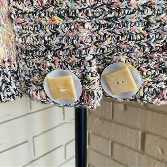 Amy Brill Multicolored Confetti Cardigan sweater Button Detail USA Small Medium - Picture 3 of 9